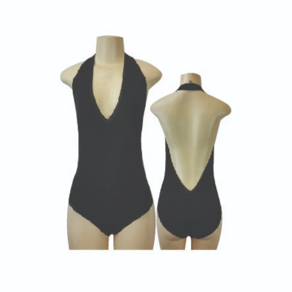 RIFLESSI Women's Haulter Neck Body Suit - Picture 1 of 2